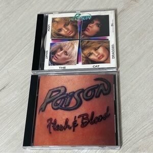 Poison CD Bundle – Look What the Cat Dragged In & Flesh & Blood – Glam Metal